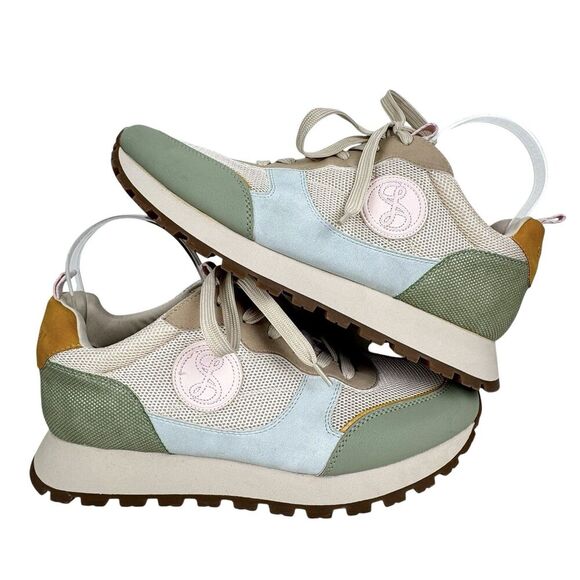 Sam and Libby Women's Randal Sneaker 11M  Bayleaf Green Lace Up Vegan Pastel - Picture 6 of 16